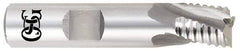 OSG - 5/8" Diam, Coarse Pitch, 5/8" LOC, 3 Flute Cobalt Roughing Square End Mill - Uncoated, 2-3/4" OAL, 5/8" Shank Diam, Single End, Centercutting, 25° Helix - Eagle Tool & Supply