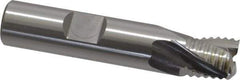 OSG - 1/2" Diam, Coarse Pitch, 1/2" LOC, 3 Flute Cobalt Roughing Square End Mill - Uncoated, 2-1/2" OAL, 1/2" Shank Diam, Single End, Centercutting, 25° Helix - Eagle Tool & Supply