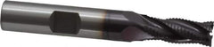 OSG - 1/4" Diam, Fine Pitch, 1/4" LOC, 3 Flute Cobalt Roughing Square End Mill - Uncoated, 2-1/16" OAL, 3/8" Shank Diam, Single End, Centercutting, 25° Helix - Eagle Tool & Supply