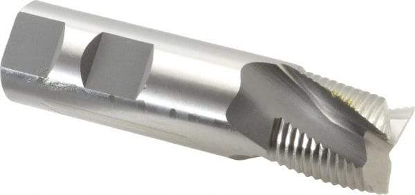 OSG - 1" Diam, Fine Pitch, 1" LOC, 3 Flute Cobalt Roughing Square End Mill - Uncoated, 3-3/4" OAL, 1" Shank Diam, Single End, Centercutting, 25° Helix - Eagle Tool & Supply