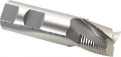 OSG - 1" Diam, Fine Pitch, 1" LOC, 3 Flute Cobalt Roughing Square End Mill - Uncoated, 3-3/4" OAL, 1" Shank Diam, Single End, Centercutting, 25° Helix - Eagle Tool & Supply