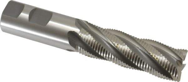 OSG - 1" Diam, Fine Pitch, 3" LOC, 5 Flute Cobalt Roughing Square End Mill - Uncoated, 5-1/4" OAL, 1" Shank Diam, Single End, Centercutting, 30° Helix - Eagle Tool & Supply