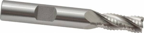 OSG - 5/16" Diam, Coarse Pitch, 3/4" LOC, 4 Flute Cobalt Roughing Square End Mill - Uncoated, 2-1/2" OAL, 3/8" Shank Diam, Single End, 30° Helix - Eagle Tool & Supply