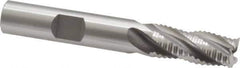 OSG - 3/8" Diam, Coarse Pitch, 7/8" LOC, 4 Flute Cobalt Roughing Square End Mill - Uncoated, 2-5/8" OAL, 3/8" Shank Diam, Single End, 30° Helix - Eagle Tool & Supply