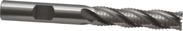 OSG - 3/8" Diam, Coarse Pitch, 1-1/2" LOC, 4 Flute Cobalt Roughing Square End Mill - Uncoated, 3-1/4" OAL, 3/8" Shank Diam, Single End, 30° Helix - Eagle Tool & Supply
