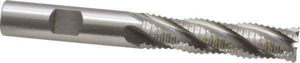 OSG - 1/2" Diam, Coarse Pitch, 2" LOC, 4 Flute Cobalt Roughing Square End Mill - Uncoated, 4" OAL, 1/2" Shank Diam, Single End, 30° Helix - Eagle Tool & Supply