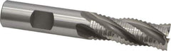 OSG - 5/8" Diam, Coarse Pitch, 1-5/8" LOC, 4 Flute Cobalt Roughing Square End Mill - Uncoated, 3-3/4" OAL, 5/8" Shank Diam, Single End, 30° Helix - Eagle Tool & Supply