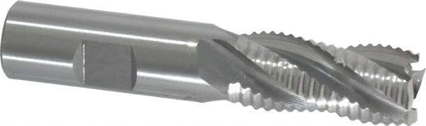 OSG - 3/4" Diam, Coarse Pitch, 1-5/8" LOC, 4 Flute Cobalt Roughing Square End Mill - Uncoated, 3-7/8" OAL, 3/4" Shank Diam, Single End, 30° Helix - Eagle Tool & Supply