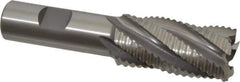 OSG - 1" Diam, Coarse Pitch, 2" LOC, 5 Flute Cobalt Roughing Square End Mill - Uncoated, 4-1/4" OAL, 3/4" Shank Diam, Single End, 30° Helix - Eagle Tool & Supply