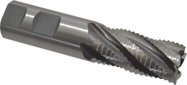 OSG - 1" Diam, Coarse Pitch, 2" LOC, 5 Flute Cobalt Roughing Square End Mill - Uncoated, 4-1/2" OAL, 1" Shank Diam, Single End, 30° Helix - Eagle Tool & Supply