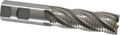 OSG - 1" Diam, Coarse Pitch, 3" LOC, 5 Flute Cobalt Roughing Square End Mill - Uncoated, 5-1/2" OAL, 1" Shank Diam, Single End, 30° Helix - Eagle Tool & Supply