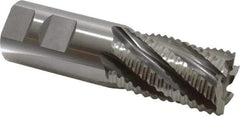 OSG - 1-1/4" Diam, Coarse Pitch, 2" LOC, 6 Flute Cobalt Roughing Square End Mill - Uncoated, 4-1/2" OAL, 1-1/4" Shank Diam, Single End, 30° Helix - Eagle Tool & Supply