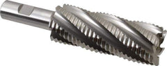 OSG - 1-1/2" Diam, Coarse Pitch, 4" LOC, 6 Flute Cobalt Roughing Square End Mill - Uncoated, 6-1/4" OAL, 3/4" Shank Diam, Single End, 30° Helix - Eagle Tool & Supply