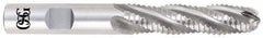 OSG - 1-1/4" Diam, Coarse Pitch, 2" LOC, 6 Flute Cobalt Roughing Ball End Mill - Uncoated, 4-1/2" OAL, 1-1/4" Shank Diam, Single End, Centercutting, 30° Helix - Eagle Tool & Supply