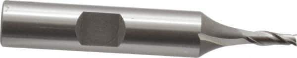 OSG - 1/8", 3/8" LOC, 3/8" Shank Diam, 2-5/16" OAL, 2 Flute, Cobalt Square End Mill - Single End, Uncoated, Spiral Flute, 30° Helix, Centercutting, Right Hand Cut, Right Hand Flute, Series 520 - Eagle Tool & Supply