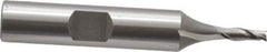 OSG - 1/8", 3/8" LOC, 3/8" Shank Diam, 2-5/16" OAL, 2 Flute, Cobalt Square End Mill - Single End, Uncoated, Spiral Flute, 30° Helix, Centercutting, Right Hand Cut, Right Hand Flute, Series 520 - Eagle Tool & Supply
