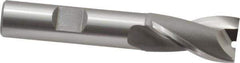 OSG - 5/8", 1-1/8" LOC, 1/2" Shank Diam, 3-1/8" OAL, 2 Flute, Cobalt Square End Mill - Single End, Uncoated, Spiral Flute, 30° Helix, Centercutting, Right Hand Cut, Right Hand Flute, Series 520 - Eagle Tool & Supply