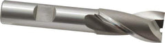 OSG - 21/32", 1-5/16" LOC, 1/2" Shank Diam, 3-5/16" OAL, 2 Flute, Cobalt Square End Mill - Single End, Uncoated, Spiral Flute, 30° Helix, Centercutting, Right Hand Cut, Right Hand Flute, Series 520 - Eagle Tool & Supply