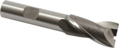 OSG - 11/16", 1-5/16" LOC, 1/2" Shank Diam, 3-5/16" OAL, 2 Flute, Cobalt Square End Mill - Single End, Uncoated, Spiral Flute, 30° Helix, Centercutting, Right Hand Cut, Right Hand Flute, Series 520 - Eagle Tool & Supply