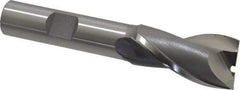 OSG - 23/32", 1-5/16" LOC, 1/2" Shank Diam, 3-5/16" OAL, 2 Flute, Cobalt Square End Mill - Single End, Uncoated, Spiral Flute, 30° Helix, Centercutting, Right Hand Cut, Right Hand Flute, Series 520 - Eagle Tool & Supply