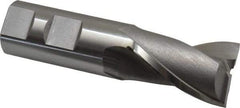OSG - 1-1/8", 1-5/8" LOC, 1" Shank Diam, 4-1/8" OAL, 2 Flute, Cobalt Square End Mill - Single End, Uncoated, Spiral Flute, 30° Helix, Centercutting, Right Hand Cut, Right Hand Flute, Series 520 - Eagle Tool & Supply