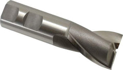 OSG - 1-1/4", 1-5/8" LOC, 1" Shank Diam, 4-1/8" OAL, 2 Flute, Cobalt Square End Mill - Single End, Uncoated, Spiral Flute, 30° Helix, Centercutting, Right Hand Cut, Right Hand Flute, Series 520 - Eagle Tool & Supply