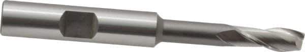 OSG - 1/4", 5/8" LOC, 3/8" Shank Diam, 3-1/16" OAL, 2 Flute, Cobalt Square End Mill - Single End, Uncoated, Spiral Flute, 30° Helix, Centercutting, Right Hand Cut, Right Hand Flute, Series 527 - Eagle Tool & Supply