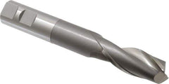 OSG - 7/8", 2" LOC, 7/8" Shank Diam, 6" OAL, 2 Flute, Cobalt Square End Mill - Single End, Uncoated, Spiral Flute, 30° Helix, Centercutting, Right Hand Cut, Right Hand Flute, Series 527 - Eagle Tool & Supply