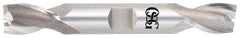 OSG - 19/32", 1-1/8" LOC, 5/8" Shank Diam, 4-1/2" OAL, 2 Flute, Cobalt Square End Mill - Double End, Uncoated, Spiral Flute, 30° Helix, Centercutting, Right Hand Cut, Right Hand Flute, Series 522 - Eagle Tool & Supply