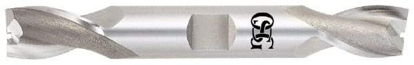 OSG - 29/32", 1-5/8" LOC, 1" Shank Diam, 5-7/8" OAL, 2 Flute, Cobalt Square End Mill - Double End, Uncoated, Spiral Flute, 30° Helix, Centercutting, Right Hand Cut, Right Hand Flute, Series 522 - Eagle Tool & Supply