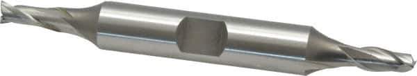 OSG - 3/16", 7/16" LOC, 3/8" Shank Diam, 3-1/8" OAL, 2 Flute, Cobalt Square End Mill - Double End, Uncoated, Spiral Flute, 30° Helix, Centercutting, Right Hand Cut, Right Hand Flute, Series 522 - Eagle Tool & Supply