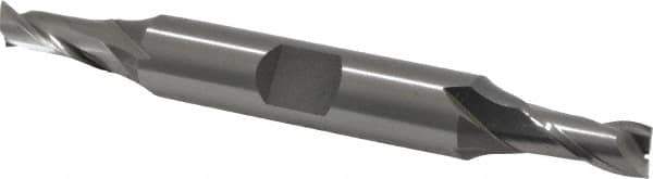 OSG - 15/64", 1/2" LOC, 3/8" Shank Diam, 3-1/8" OAL, 2 Flute, Cobalt Square End Mill - Double End, Uncoated, Spiral Flute, 30° Helix, Centercutting, Right Hand Cut, Right Hand Flute, Series 522 - Eagle Tool & Supply