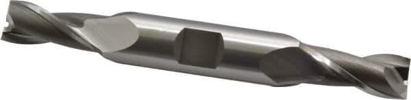 OSG - 13/32", 13/16" LOC, 1/2" Shank Diam, 3-3/4" OAL, 2 Flute, Cobalt Square End Mill - Double End, Uncoated, Spiral Flute, 30° Helix, Centercutting, Right Hand Cut, Right Hand Flute, Series 522 - Eagle Tool & Supply