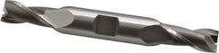OSG - 13/32", 13/16" LOC, 1/2" Shank Diam, 3-3/4" OAL, 2 Flute, Cobalt Square End Mill - Double End, Uncoated, Spiral Flute, 30° Helix, Centercutting, Right Hand Cut, Right Hand Flute, Series 522 - Eagle Tool & Supply