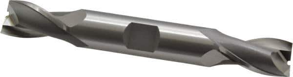 OSG - 31/64", 13/16" LOC, 1/2" Shank Diam, 3-3/4" OAL, 2 Flute, Cobalt Square End Mill - Double End, Uncoated, Spiral Flute, 30° Helix, Centercutting, Right Hand Cut, Right Hand Flute, Series 522 - Eagle Tool & Supply