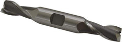 OSG - 17/32", 1-1/8" LOC, 5/8" Shank Diam, 4-1/2" OAL, 2 Flute, Cobalt Square End Mill - Double End, Uncoated, Spiral Flute, 30° Helix, Centercutting, Right Hand Cut, Right Hand Flute, Series 522 - Eagle Tool & Supply