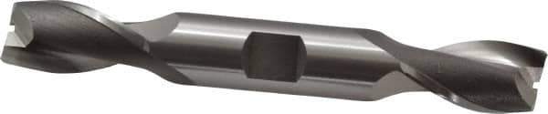 OSG - 5/8", 1-1/8" LOC, 5/8" Shank Diam, 4-1/2" OAL, 2 Flute, Cobalt Square End Mill - Double End, Uncoated, Spiral Flute, 30° Helix, Centercutting, Right Hand Cut, Right Hand Flute, Series 522 - Eagle Tool & Supply