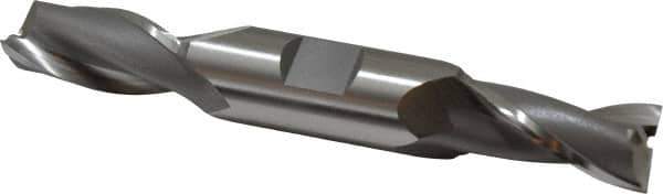 OSG - 21/32", 1-5/16" LOC, 3/4" Shank Diam, 5" OAL, 2 Flute, Cobalt Square End Mill - Double End, Uncoated, Spiral Flute, 30° Helix, Centercutting, Right Hand Cut, Right Hand Flute, Series 522 - Eagle Tool & Supply