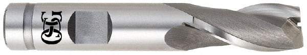 OSG - 1-5/8" LOC, 1" Shank Diam, 4-1/8" OAL, 2 Flute, Cobalt Square End Mill - Single End, Uncoated, Spiral Flute, 30° Helix, Centercutting, Right Hand Cut, Right Hand Flute, Series 580 - Eagle Tool & Supply