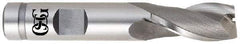 OSG - 1-5/8" LOC, 1" Shank Diam, 4-1/8" OAL, 2 Flute, Cobalt Square End Mill - Single End, Uncoated, Spiral Flute, 30° Helix, Centercutting, Right Hand Cut, Right Hand Flute, Series 580 - Eagle Tool & Supply
