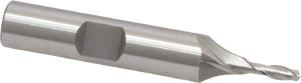 OSG - 3mm, 3/8" LOC, 3/8" Shank Diam, 2-5/16" OAL, 2 Flute, Cobalt Square End Mill - Single End, Uncoated, Spiral Flute, 30° Helix, Centercutting, Right Hand Cut, Right Hand Flute, Series 580 - Eagle Tool & Supply