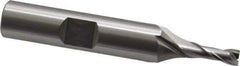 OSG - 4mm, 7/16" LOC, 3/8" Shank Diam, 2-5/16" OAL, 2 Flute, Cobalt Square End Mill - Single End, Uncoated, Spiral Flute, 30° Helix, Centercutting, Right Hand Cut, Right Hand Flute, Series 580 - Eagle Tool & Supply