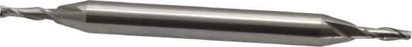 OSG - 2mm, 15/64" LOC, 3/16" Shank Diam, 2-1/4" OAL, 2 Flute, Cobalt Square End Mill - Double End, Uncoated, Spiral Flute, 30° Helix, Centercutting, Right Hand Cut, Right Hand Flute, Series 582 - Eagle Tool & Supply