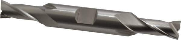 OSG - 10mm, 13/16" LOC, 1/2" Shank Diam, 3-3/4" OAL, 2 Flute, Cobalt Square End Mill - Double End, Uncoated, Spiral Flute, 30° Helix, Centercutting, Right Hand Cut, Right Hand Flute, Series 582 - Eagle Tool & Supply