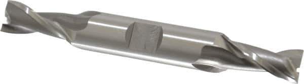 OSG - 10.5mm, 13/16" LOC, 1/2" Shank Diam, 3-3/4" OAL, 2 Flute, Cobalt Square End Mill - Double End, Uncoated, Spiral Flute, 30° Helix, Centercutting, Right Hand Cut, Right Hand Flute, Series 582 - Eagle Tool & Supply