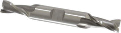 OSG - 10.5mm, 13/16" LOC, 1/2" Shank Diam, 3-3/4" OAL, 2 Flute, Cobalt Square End Mill - Double End, Uncoated, Spiral Flute, 30° Helix, Centercutting, Right Hand Cut, Right Hand Flute, Series 582 - Eagle Tool & Supply