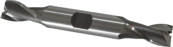 OSG - 12mm, 13/16" LOC, 1/2" Shank Diam, 3-3/4" OAL, 2 Flute, Cobalt Square End Mill - Double End, Uncoated, Spiral Flute, 30° Helix, Centercutting, Right Hand Cut, Right Hand Flute, Series 582 - Eagle Tool & Supply