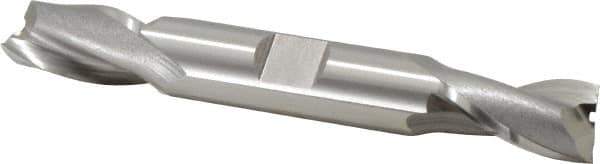 OSG - 12.5mm, 13/16" LOC, 1/2" Shank Diam, 3-3/4" OAL, 2 Flute, Cobalt Square End Mill - Double End, Uncoated, Spiral Flute, 30° Helix, Centercutting, Right Hand Cut, Right Hand Flute, Series 582 - Eagle Tool & Supply