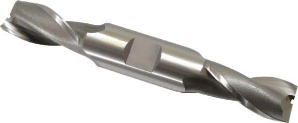 OSG - 17mm, 1-5/16" LOC, 3/4" Shank Diam, 5" OAL, 2 Flute, Cobalt Square End Mill - Double End, Uncoated, Spiral Flute, 30° Helix, Centercutting, Right Hand Cut, Right Hand Flute, Series 582 - Eagle Tool & Supply