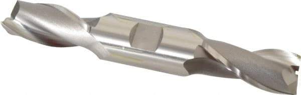 OSG - 20mm, 1-9/16" LOC, 7/8" Shank Diam, 5-1/2" OAL, 2 Flute, Cobalt Square End Mill - Double End, Uncoated, Spiral Flute, 30° Helix, Centercutting, Right Hand Cut, Right Hand Flute, Series 582 - Eagle Tool & Supply